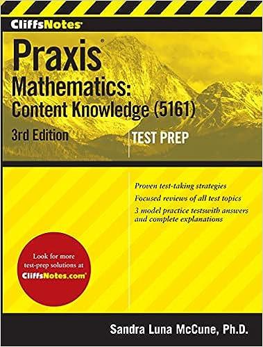 cliffsnotes praxis mathematics content knowledge 3rd edition sandra luna mccune 0544628268, 978-0544628267