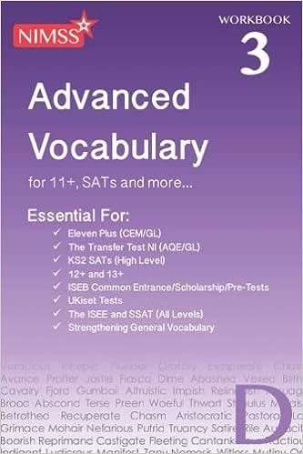 advanced vocabulary workbook 3 for 11 plus sats and more 1st edition nimss 1838019723, 978-1838019723