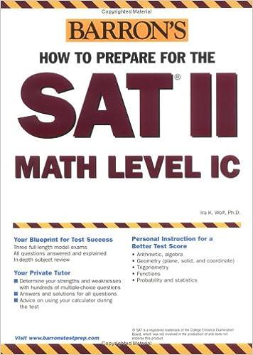 barrons how to prepare for the sat ii math level ic 1st edition ira k. wolf 0764126652, 978-0764126659