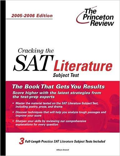 cracking the sat literature subject test 2005-2006 2006 edition the princeton review 0375764461,