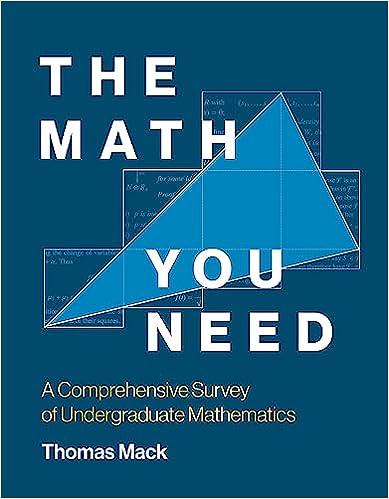 the math you need a comprehensive survey of undergraduate mathematics 1st edition thomas mack 0262546329,