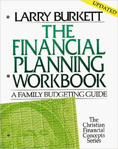 the financial planning workbook a family budgeting guide 1st edition larry burkett 0802425453, 978-0802425454