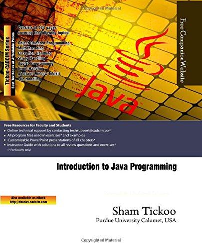 introduction to java programming 1st edition prof. sham tickoo purdue univ 1942689373, 978-1942689379