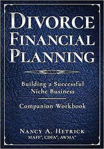 divorce financial planning building a successful business niche companion workbook 1st edition nancy a