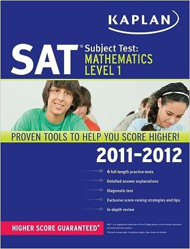 sat subject test mathematics level 1 - 2011-2012 2012 edition kaplan 1607148714, 978-1607148715