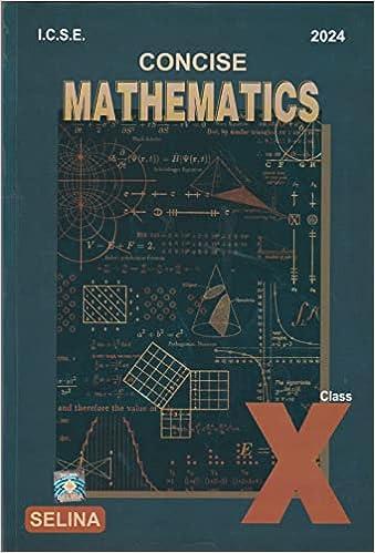 concise mathematics for class 10 1st edition selina 9392641168, 978-9392641169