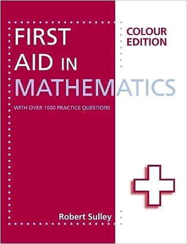 first aid in mathematics 1st edition robert sulley 1444193791, 978-1444193794