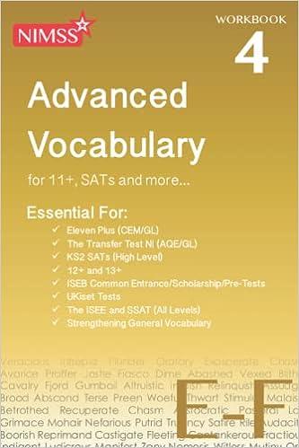 advanced vocabulary for 11 plus sats and more workbook 4 1st edition nimss 1838019731, 978-1838019730