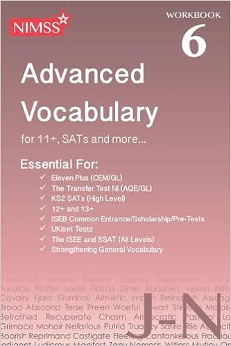 advanced vocabulary for 11 plus sats and more workbook 6 1st edition nimss 1838019758, 978-1838019754