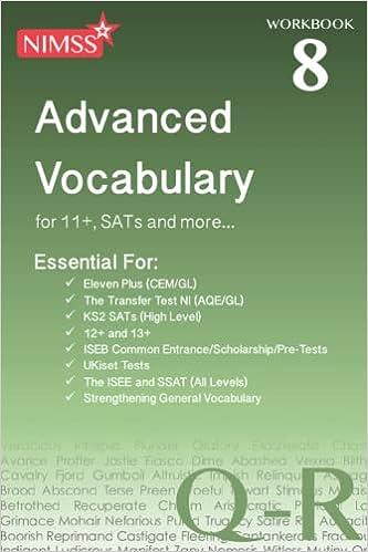 advanced vocabulary for 11 plus sats and more workbook 8 1st edition nimss 1838019774, 978-1838019778