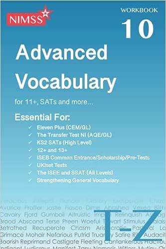 advanced vocabulary for 11 plus sats and more workbook 10 1st edition nimss 1838019790, 978-1838019792