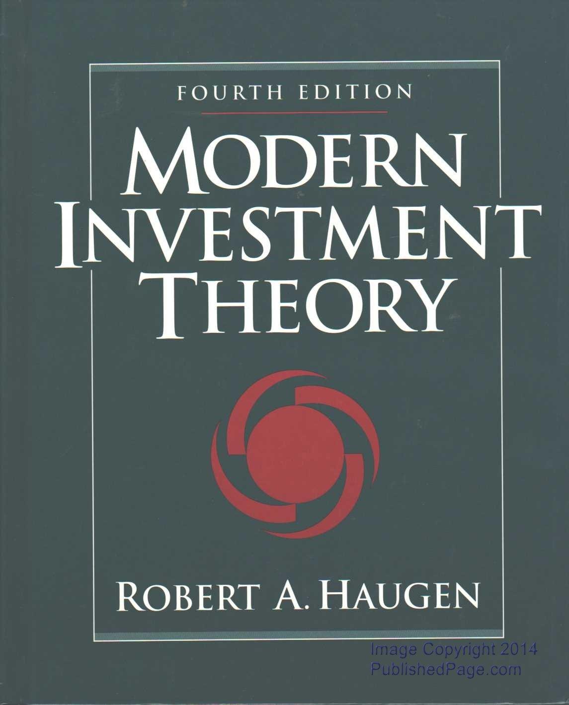 modern investment theory 4th edition robert a. haugen 0131901826, 978-0131901827