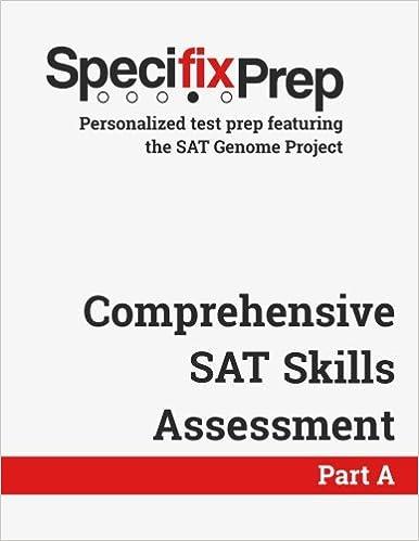 comprehensive sat skills assessment part a 1st edition patrick bock 1484070313, 978-1484070314