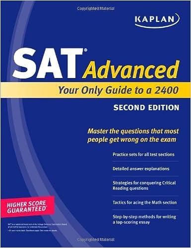 sat advanced your only guide to a 2400 2nd edition kaplan 1419553402, 978-1419553400