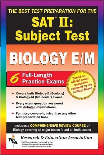 sat ii subject test biology e/m 1st edition staff of rea 0878911782, 978-0878911783