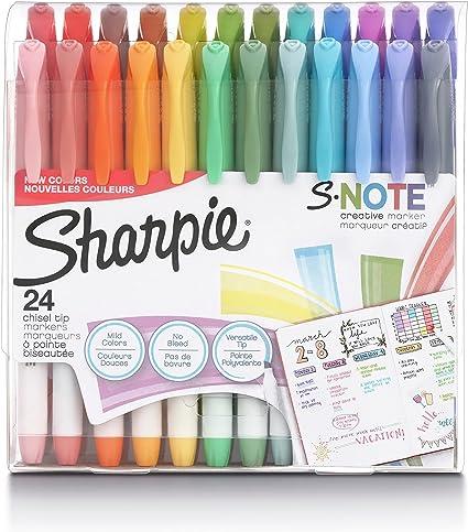 sharpie s note creative markers assorted colors chisel tip  sharpie b08698mjwt