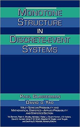 monotone structure in discrete event systems 1st edition paul glasserman, david d. yao ? 0471580414,