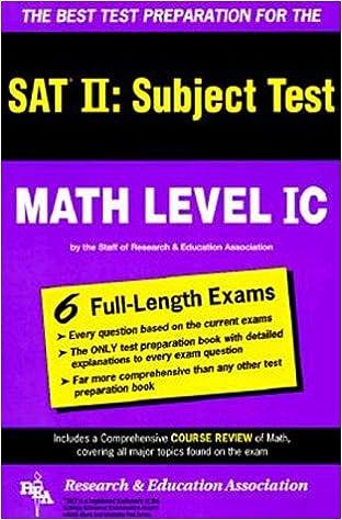 sat ii subject test math level ic 1st edition the editors of rea 0878917500, 978-0878917501