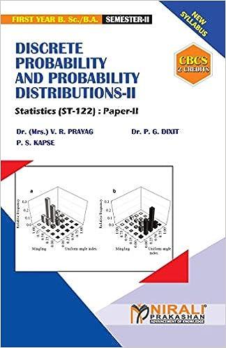 discrete probability and probability distributions ii 1st edition v. r. dr. (mrs.) prayag , p. g. dr. dixit ,