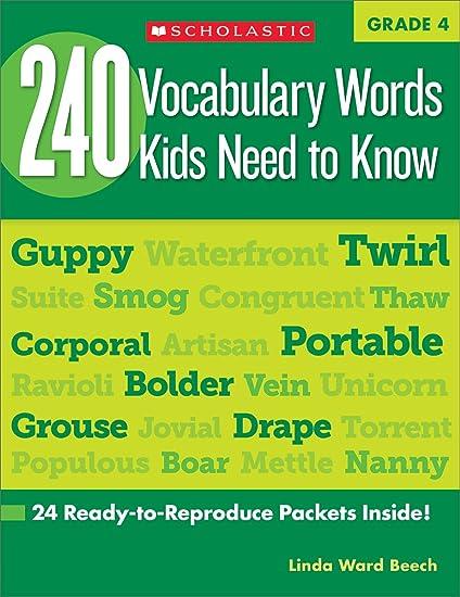‎scholastic teaching resources 240 vocabulary words kids need to know  ‎scholastic teaching resources