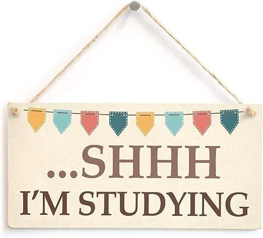 meijiafei shhh im studying do not disturb sign for students  meijiafei b07gbqq7m5