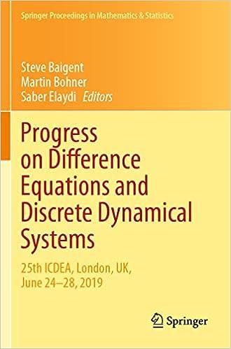 progress on difference equations and discrete dynamical systems 25th icdea london uk june 24 28 2019 1st