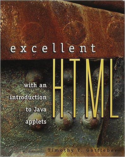 Excellent Html With An Introduction To Java Applets
