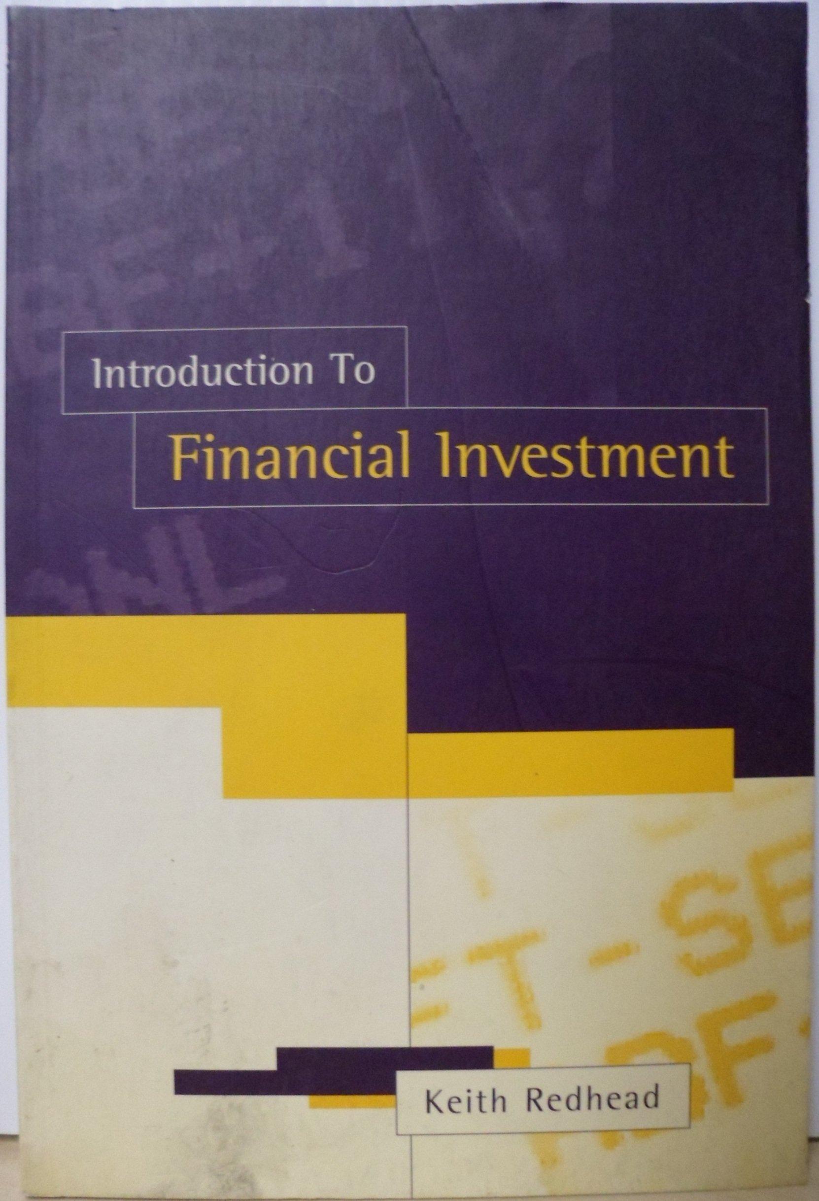introduction to financial investment 1st edition keith redhead 0133556867, 978-0133556865