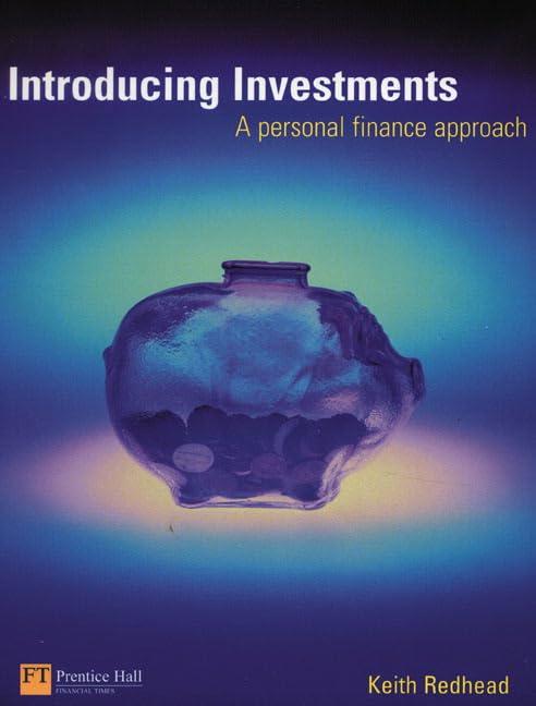 introducing investments a personal finance approach 1st edition keith redhead 027367305x, 978-0273673057