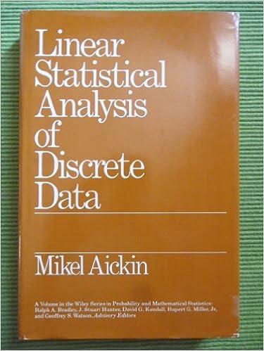 linear statistical analysis of discrete data 1st edition mikel aickin 0471097748, 978-0471097747