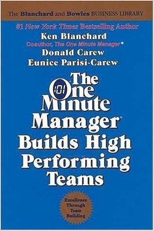 the one minute manager builds high performing teams 1st edition kenneth h blanchard 0688109721, 978-0688109721