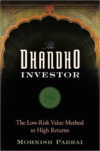 the dhandho investor the low risk value method to high returns 1st edition daniel peris 047004389x,
