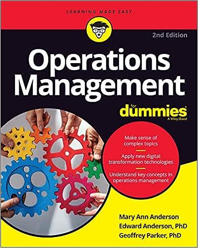operations management for dummies 2nd edition mary ann anderson, edward j. anderson, geoffrey parker