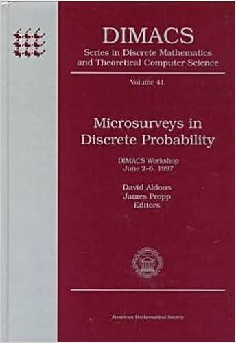 microsurveys in discrete probability dimacs workshop june 2 6 1997 1st edition d. j. aldous, james propp
