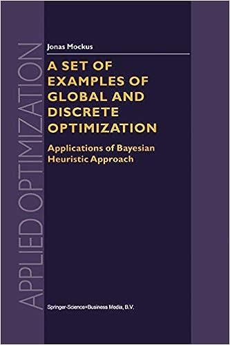 a set of examples of global and discrete optimization applications of bayesian heuristic approach 1st edition