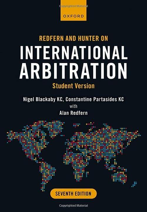 redfern and hunter on international arbitration student version 7th edition nigel blackaby, constantine