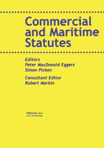 commercial and maritime statutes 1st edition peter macdonald eggers, simon picken 1859785042, 978-1859785041