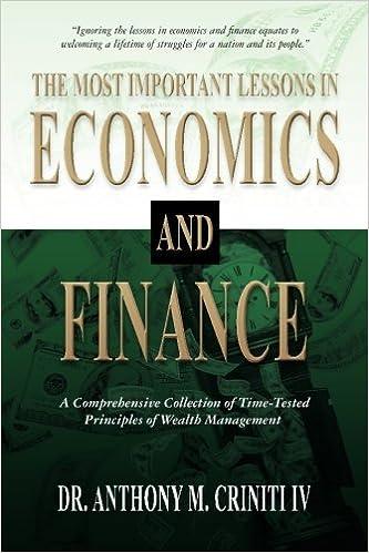the most important lessons in economics and finance a comprehensive collection of time tested principles of