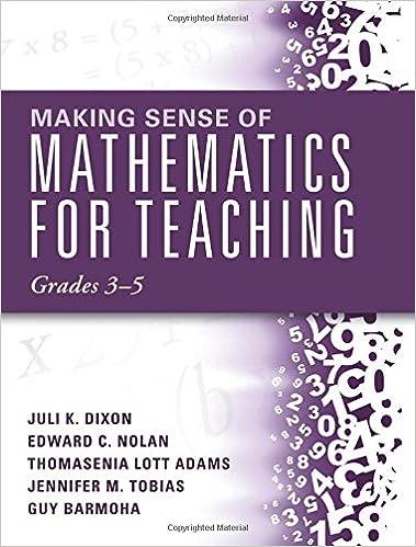 Making Sense Of Mathematics For Teaching Grades 3-5