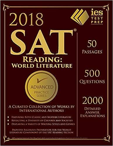 2018 sat reading world literature 2018 edition khalid khashoggi, arianna astuni 1548225010, 978-1548225018