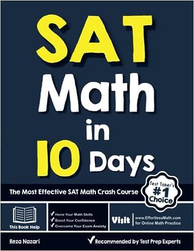 sat math in 10 days the most effective sat math crash course 1st edition reza nazari 1637192525,