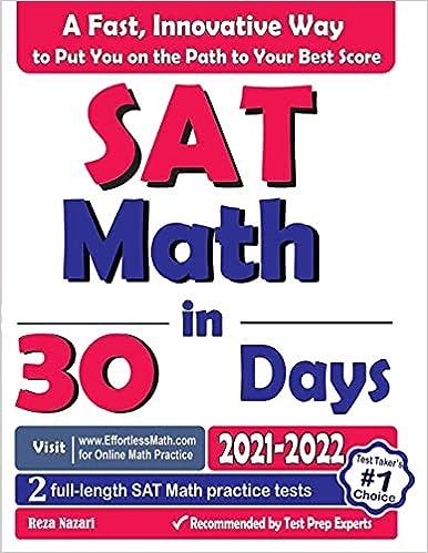 sat math in 30 days 2021-2022 2022 edition reza nazari 163719143x, 978-1637191439