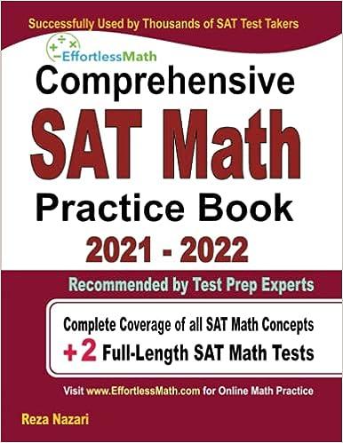 comprehensive sat math practice book 2021-2022 2022 edition reza nazari 1637191340, 978-1637191347