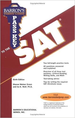 pass key to the sat 6th edition sharon weiner green, ira k. wolf 0764134418, 978-0764134418