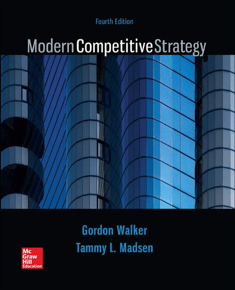 modern competitive strategy 4th edition gordon walker, tammy madsen 1259181200, 978-1259181207
