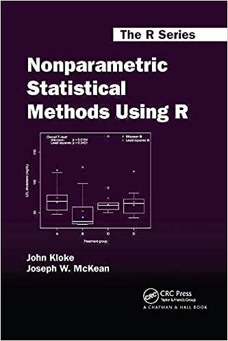 nonparametric statistical methods using r 1st edition john kloke, joseph w. mckean 0367739720, 978-0367739720