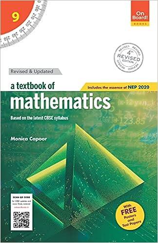 a textbook of mathematics 9 based on the latest cbse syllabus 1st edition monica capoor 9352907949,