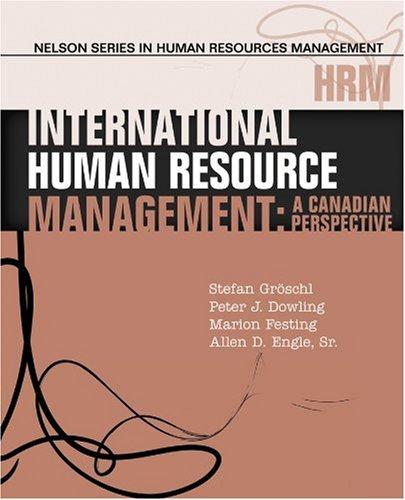 international human resource management a canadian perspective 1st edition stefan gröschl, peter dowling,