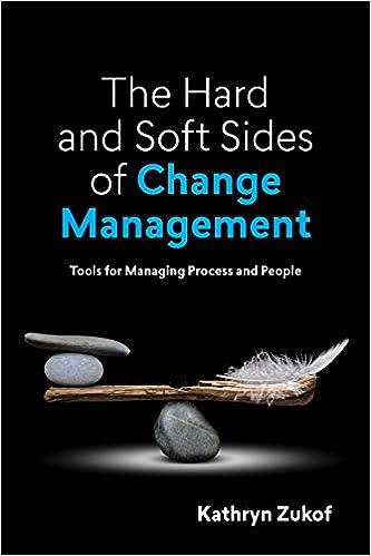 the hard and soft sides of change management tools for managing process and people 1st edition kathryn zukof