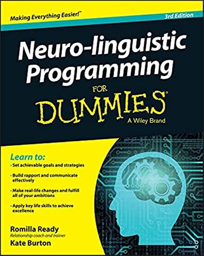 neuro linguistic programming for dummies 3rd edition romilla ready, kate burton 1119106117, 978-1119106111